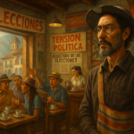 Escena tensa en café durante elecciones locales
